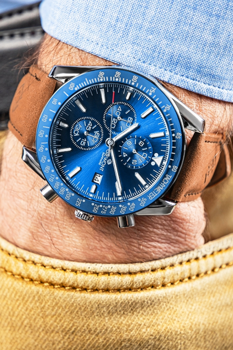 Ceas pentru bărbați Giewont Chronograph Sapphire Blue, Culoare: albastru, IVET.RO - Reduceri de până la -80%