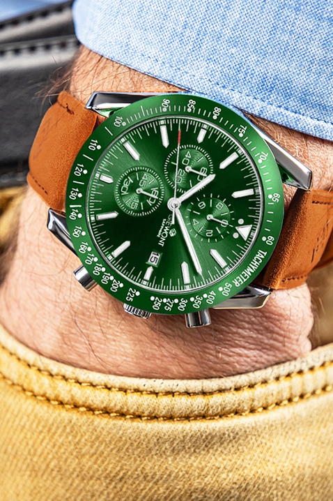 Ceas pentru bărbați Giewont Chronograph Sapphire Green, Culoare: verde, IVET.RO - Reduceri de până la -80%