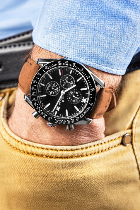 Ceas pentru bărbați Giewont Chronograph Sapphire Black, Culoare: negru, IVET.RO - Reduceri de până la -80%
