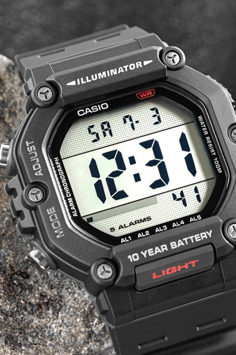 Ceas pentru bărbați CASIO AE-1600H-1AVDF, Culoare: negru, IVET.RO - Reduceri de până la -80%