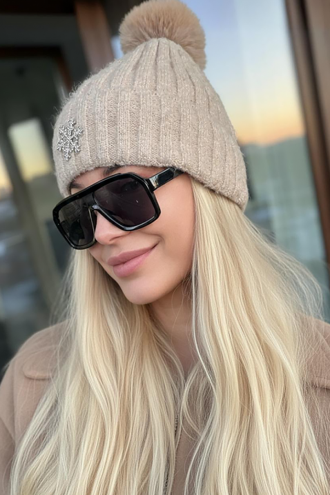 Căciulă POMPONDA, Culoare: bej, IVET.RO - Reduceri de până la -80%