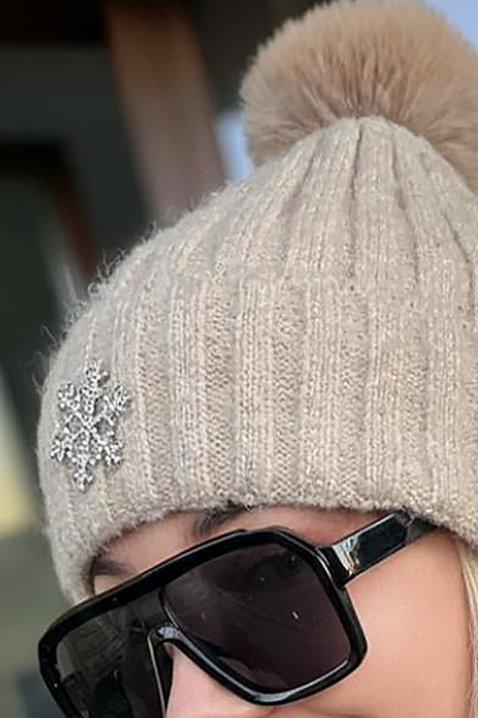 Căciulă POMPONDA, Culoare: bej, IVET.RO - Reduceri de până la -80%