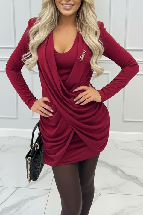 Rochie GLOVERDA BORDO, Culoare: bordo, IVET.RO - Reduceri de până la -80%