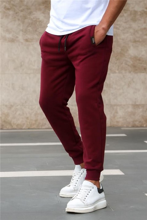 Pantaloni bărbați FRONOZO BORDO, Culoare: bordo, IVET.RO - Reduceri de până la -80%