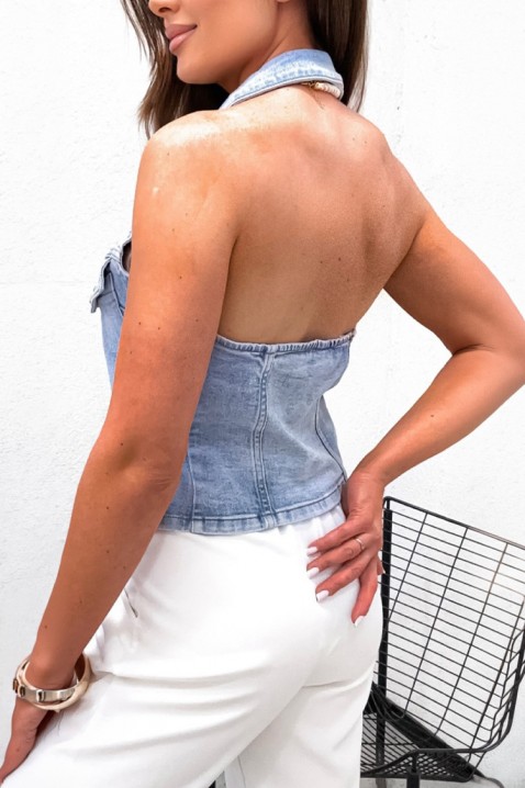 Top OBLENZA, Culoare: albastru deschis, IVET.RO - Reduceri de până la -80%