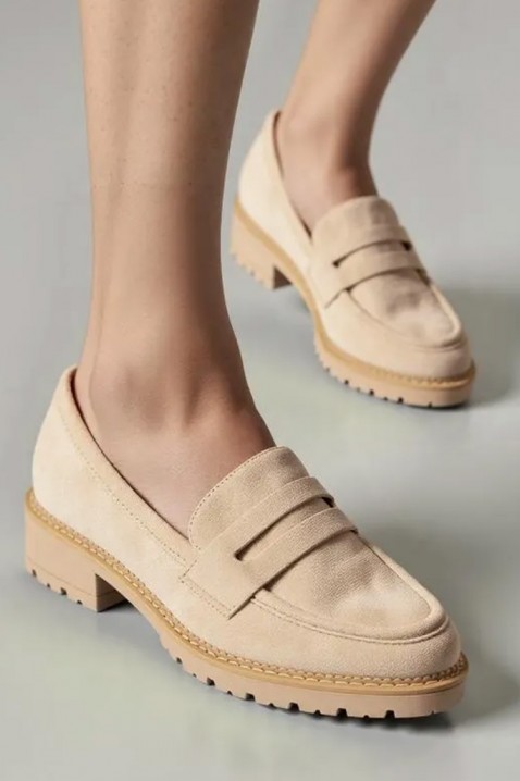 Mocasini damă MOKANINZA BEIGE, Culoare: bej, IVET.RO - Reduceri de până la -80%