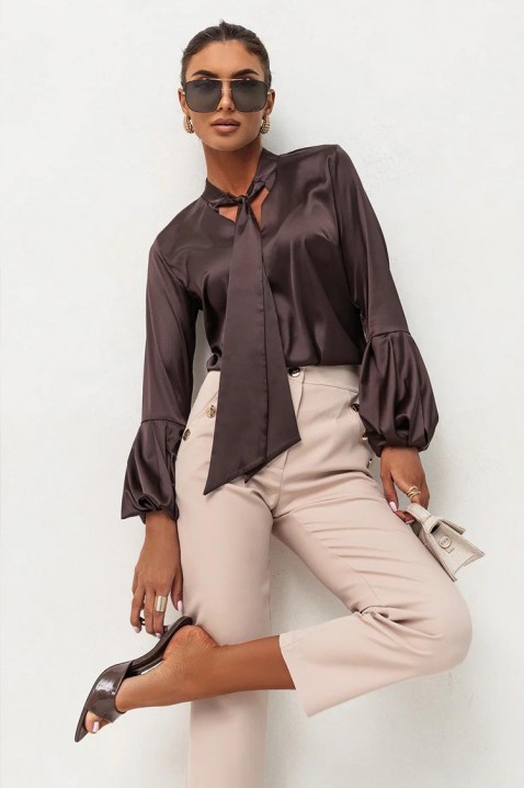 Bluză damă GERZOLDA BROWN, Culoare: maro, IVET.RO - Reduceri de până la -80%