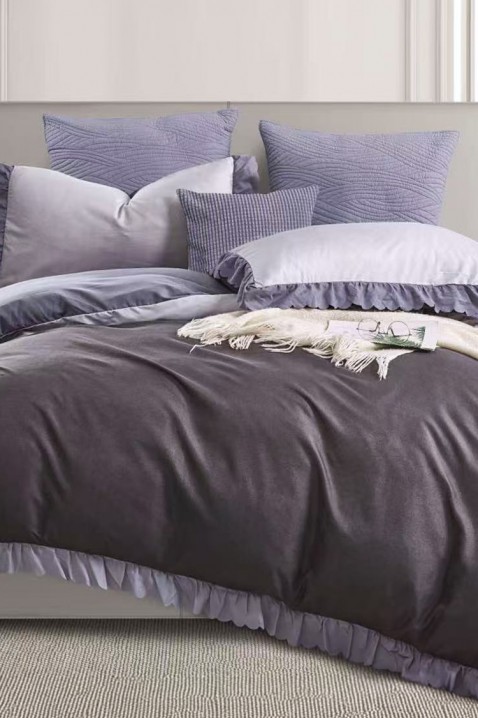 Lenjerie de pat SIOGERY LILA 200x220 cm bumbac 3 piese, Culoare: lila, IVET.RO - Reduceri de până la -80%