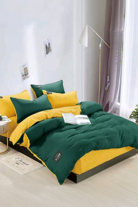 Lenjerie de pat TRENILMY GREEN 160x220 cm bumbac 3 piese, Culoare: verde, IVET.RO - Reduceri de până la -80%