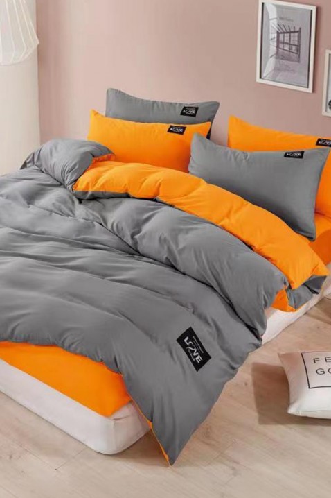 Lenjerie de pat TRENILMY ORANGE 160x220 cm bumbac 3 piese, Culoare: portocaliu, IVET.RO - Reduceri de până la -80%