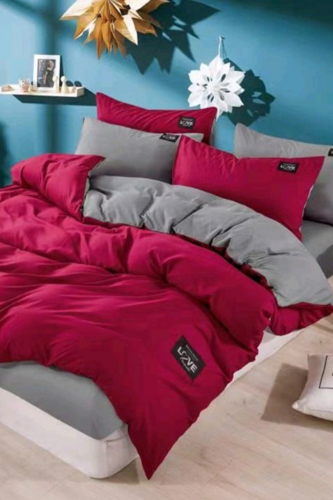 Lenjerie de pat TRENILMY RED 160x220 cm bumbac 3 piese, Culoare: roșu, IVET.RO - Reduceri de până la -80%