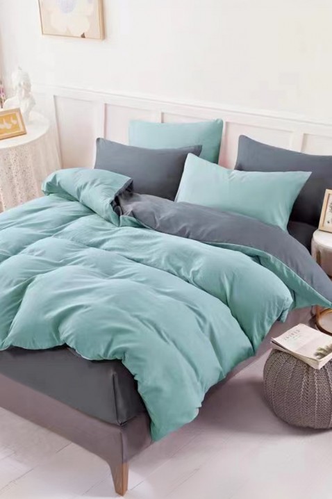 Lenjerie de pat TRENILMY SKY 160x220 cm bumbac 3 piese, Culoare: albastru deschis, IVET.RO - Reduceri de până la -80%