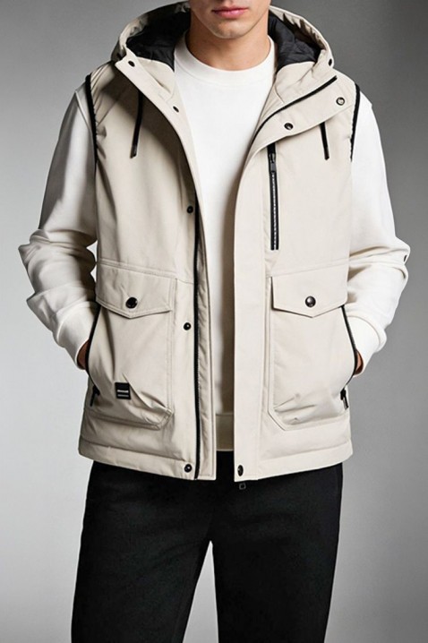 Vestă bărbați FAMOZO ECRU, Culoare: ecru, IVET.RO - Reduceri de până la -80%