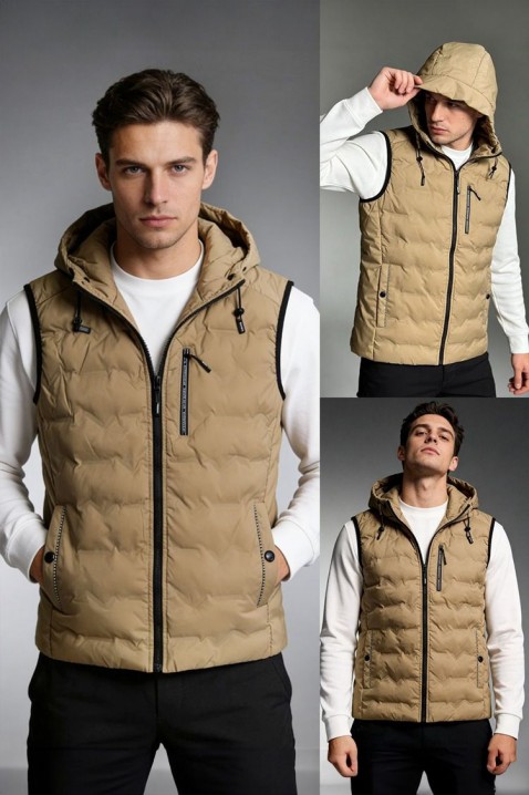 Vestă bărbați RIKTOZ, Culoare: bej, IVET.RO - Reduceri de până la -80%