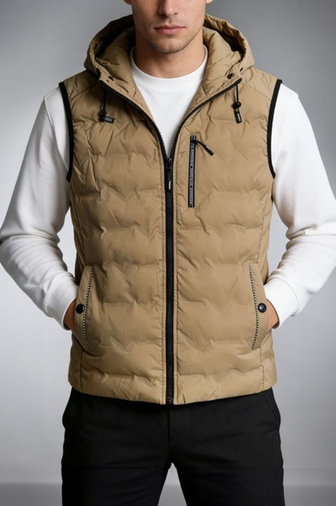 Vestă bărbați RIKTOZ, Culoare: bej, IVET.RO - Reduceri de până la -80%