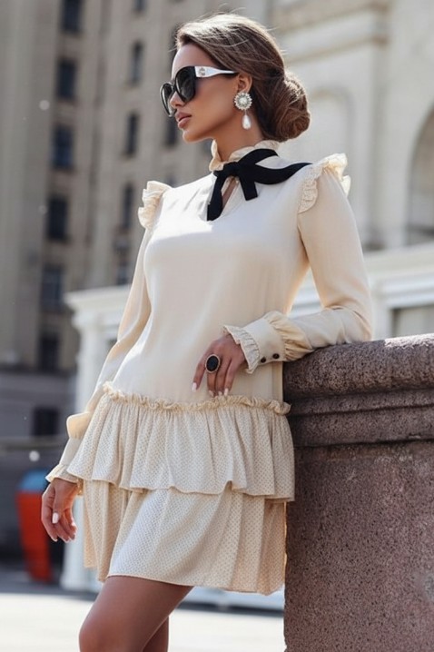 Rochie VLODELZA, Culoare: ecru, IVET.RO - Reduceri de până la -80%