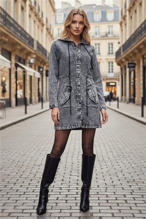 Geacă de blugi ANREOLA, Culoare: gri, IVET.RO - Reduceri de până la -80%