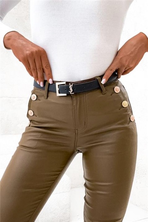 Pantaloni TEBRIADA, Culoare: maro, IVET.RO - Reduceri de până la -80%