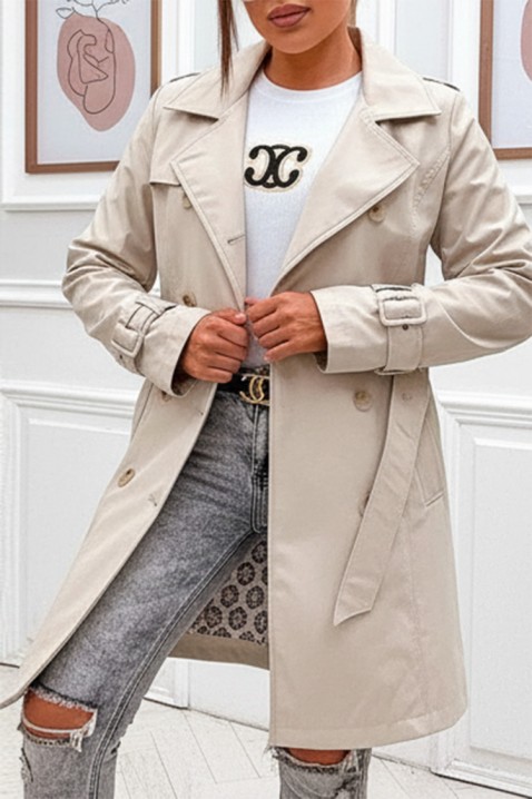 Trenci GRELOZA ECRU, Culoare: ecru, IVET.RO - Reduceri de până la -80%