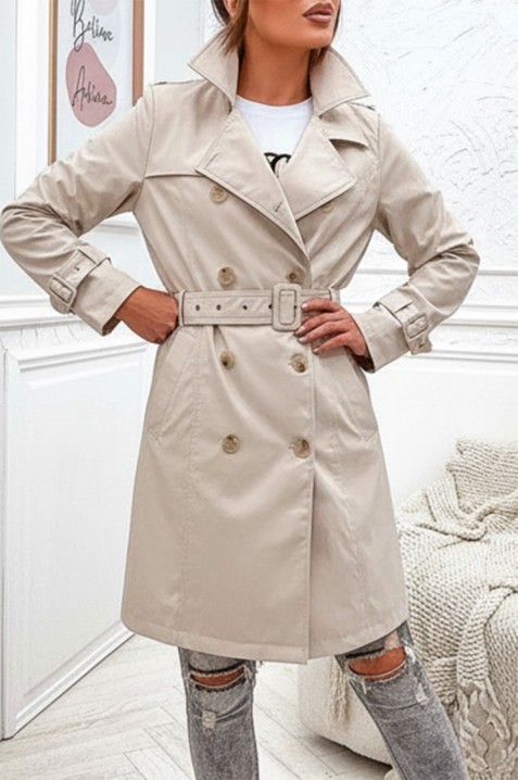 Trenci GRELOZA ECRU, Culoare: ecru, IVET.RO - Reduceri de până la -80%