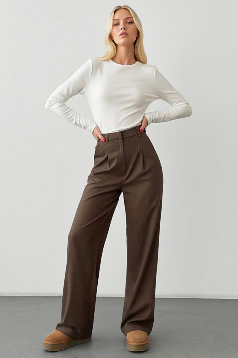 Pantaloni CLINILDA, Culoare: maro, IVET.RO - Reduceri de până la -80%