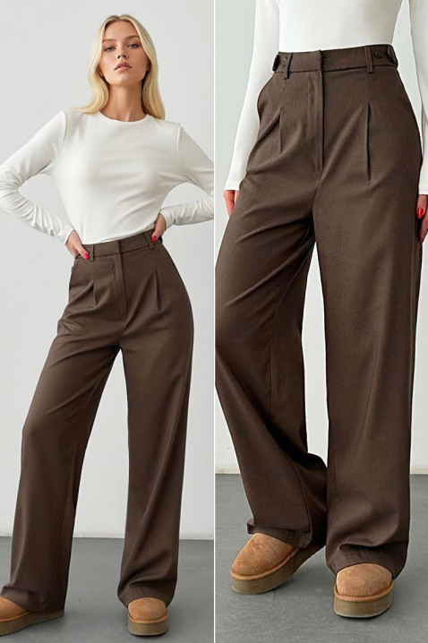 Pantaloni CLINILDA, Culoare: maro, IVET.RO - Reduceri de până la -80%