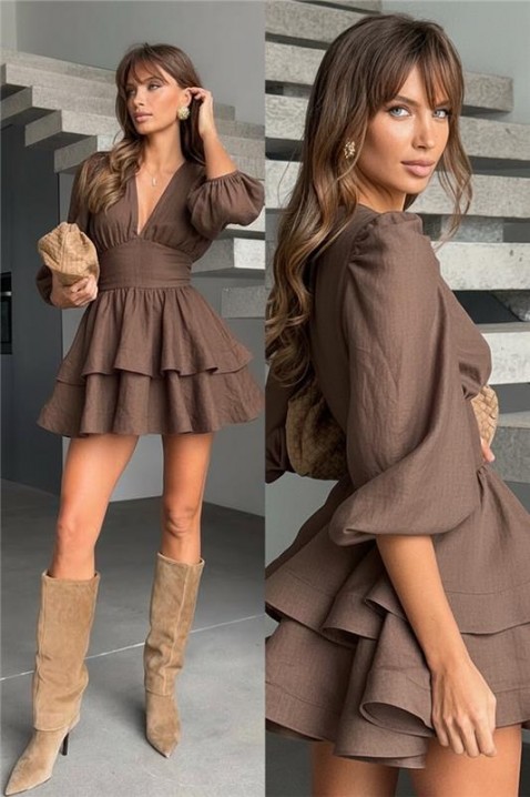 Rochie VLONDELA BROWN, Culoare: maro, IVET.RO - Reduceri de până la -80%