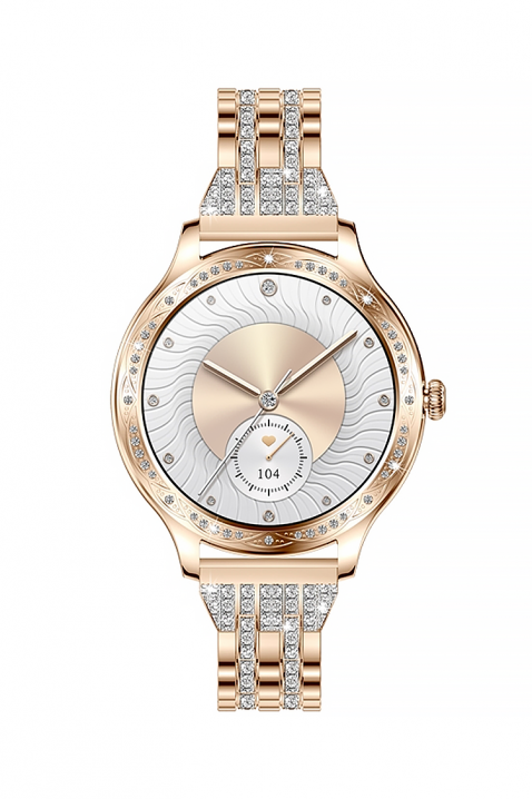 Ceas smartwatch Veltori VT350-1, Culoare: aur roz, IVET.RO - Reduceri de până la -80%