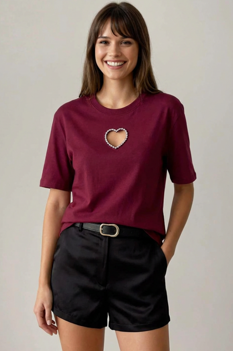 Tricou ZOLVINA BORDO, Culoare: bordo, IVET.RO - Reduceri de până la -80%