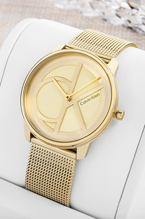 Ceas de damă CALVIN KLEIN Iconic Mesh 25200034, Culoare: auriu, IVET.RO - Reduceri de până la -80%