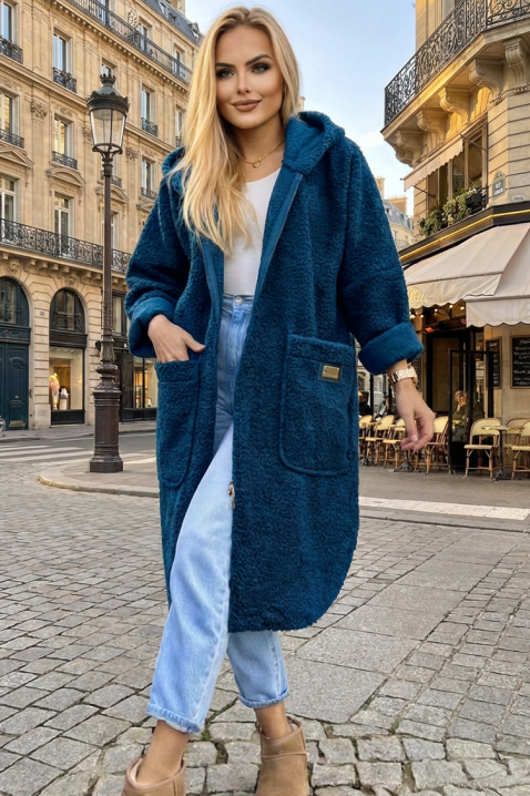 Palton ZLOVERDA PETROL, Culoare: petrol, IVET.RO - Reduceri de până la -80%