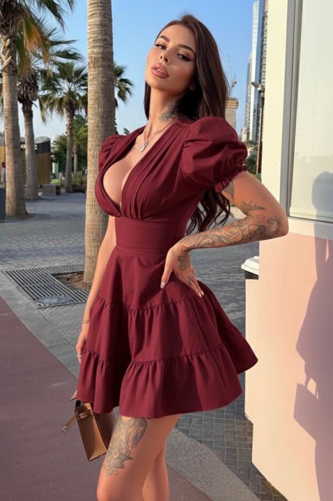 Rochie MELINIA BORDO, Culoare: bordo, IVET.RO - Reduceri de până la -80%