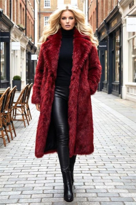 Palton DIVELZA, Culoare: bordo, IVET.RO - Reduceri de până la -80%