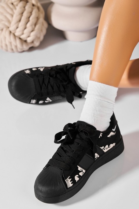 Teniși damă NORFINA BLACK, Culoare: negru, IVET.RO - Reduceri de până la -80%