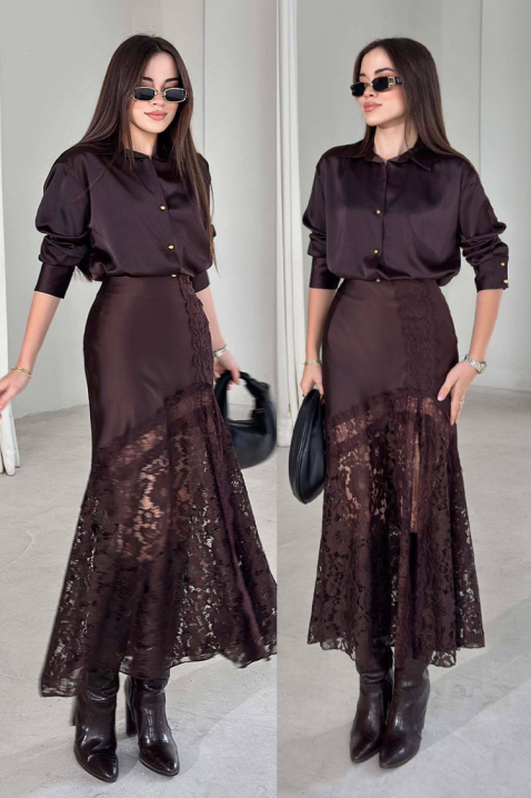 Fustă DANZOLA BROWN, Culoare: maro, IVET.RO - Reduceri de până la -80%