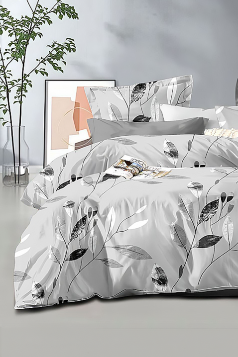 Lenjerie de pat JELMODA 200x220 cm bumbac 4 piese, Culoare: gri, IVET.RO - Reduceri de până la -80%