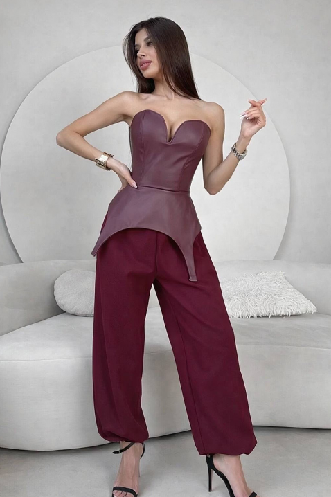 Set MELISARA BORDO, Culoare: bordo, IVET.RO - Reduceri de până la -80%