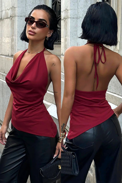 Top VELEIDA BORDO, Culoare: bordo, IVET.RO - Reduceri de până la -80%