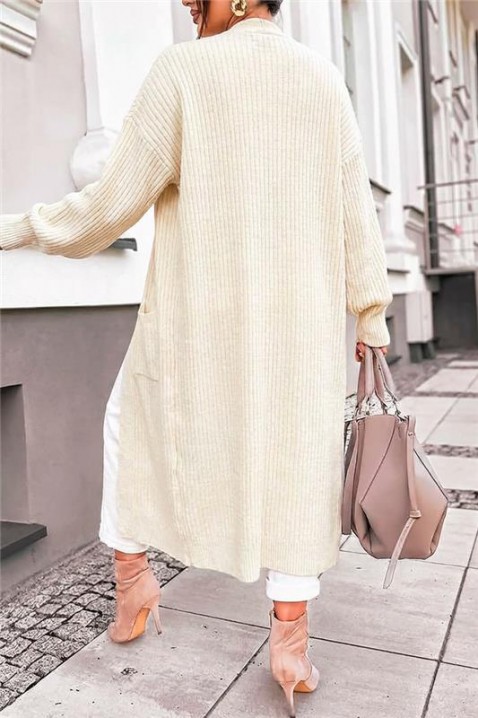 Cardigan MADELZA, Culoare: ecru, IVET.RO - Reduceri de până la -80%