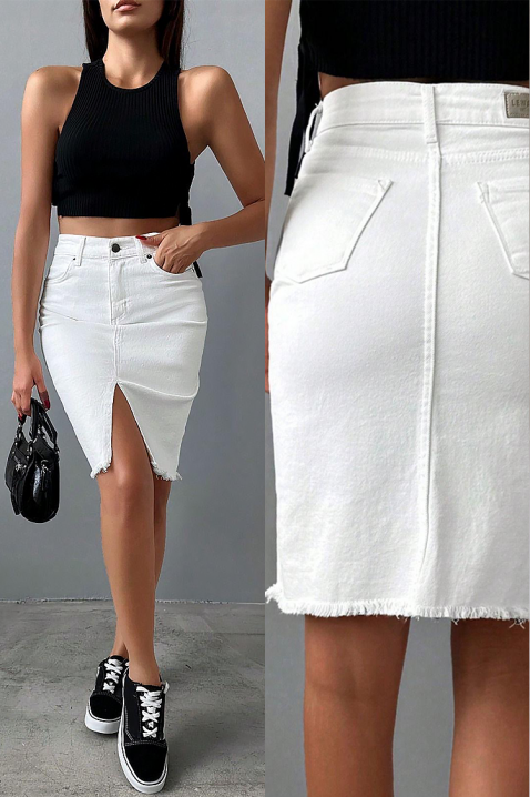 Fustă VELNINZA, Culoare: alb, IVET.RO - Reduceri de până la -80%