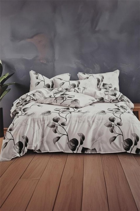 Lenjerie de pat MULENZA 200x220 cm bumbac 4 piese, Culoare: alb, IVET.RO - Reduceri de până la -80%