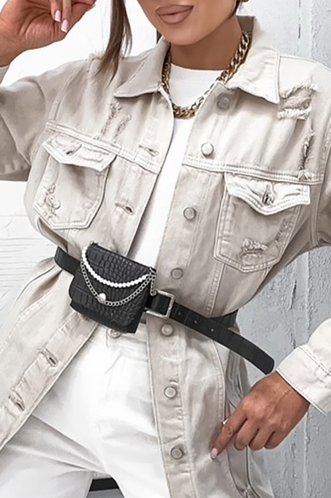 Geacă de blugi REPOLFA, Culoare: ecru, IVET.RO - Reduceri de până la -80%