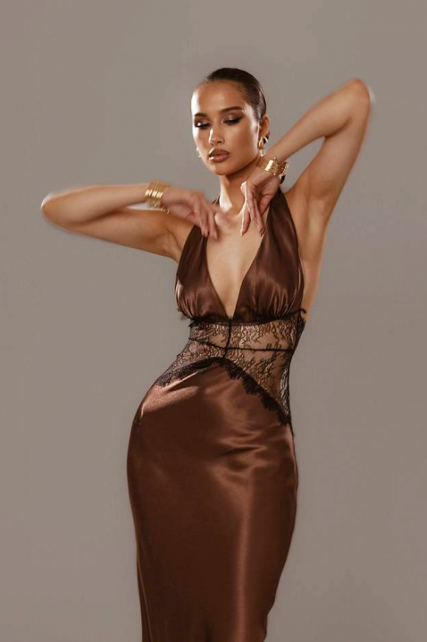 Rochie AFRODILNZA BROWN, Culoare: maro, IVET.RO - Reduceri de până la -80%