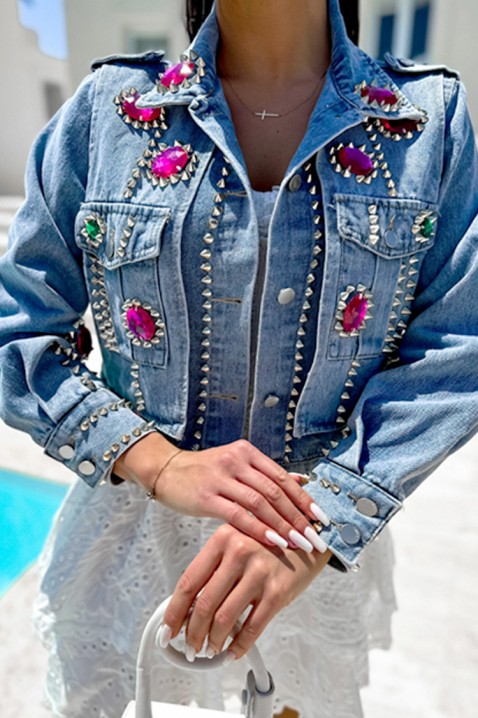 Geacă de blugi VELSONFA PINK, Culoare: albastru, IVET.RO - Reduceri de până la -80%