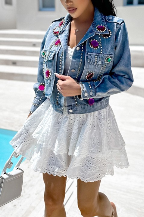 Geacă de blugi VELSONFA PINK, Culoare: albastru, IVET.RO - Reduceri de până la -80%