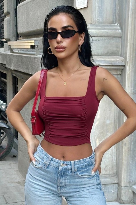 Top ABELISIA BORDO, Culoare: bordo, IVET.RO - Reduceri de până la -80%