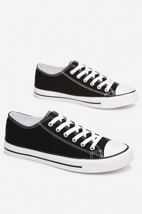 Teniși bărbăti FRANCO BLACK, Culoare: negru, IVET.RO - Reduceri de până la -80%