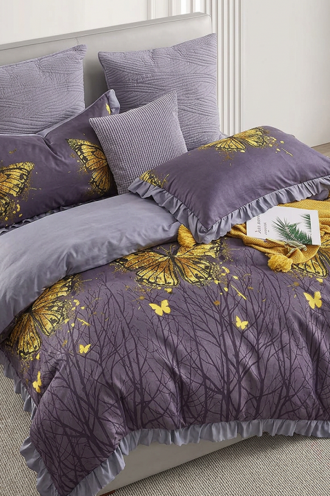 Lenjerie de pat MELIORSA 200x220 cm bumbac 3 piese, Culoare: lila, IVET.RO - Reduceri de până la -80%