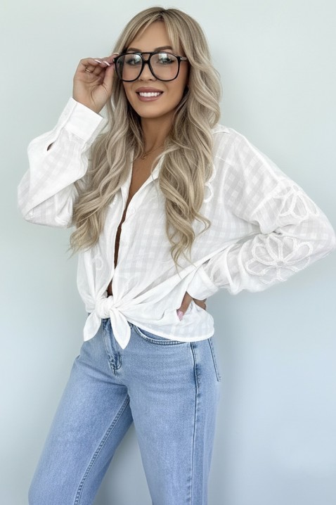 Cămașă damă RENISIA WHITE, Culoare: alb, IVET.RO - Reduceri de până la -80%