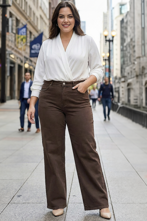 Blugi TATJANA, Culoare: maro, IVET.RO - Reduceri de până la -80%